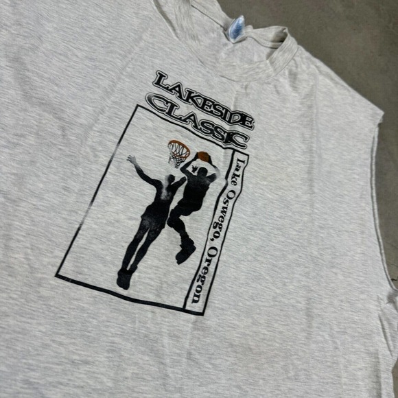 Vintage Lakeside Classic Lake Oswego Oregon Shirt Mens XXL Basketball T Tank Top - Picture 3 of 6